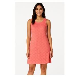 Apt. 9 Tea Rose Lace A Line Mini Dress Medium Coral Shift Sleeveless NWT